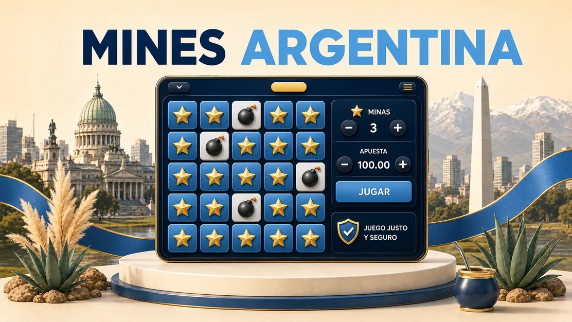 Mines para jugadores de Argentina: tablero, apuesta y cantidad de minas