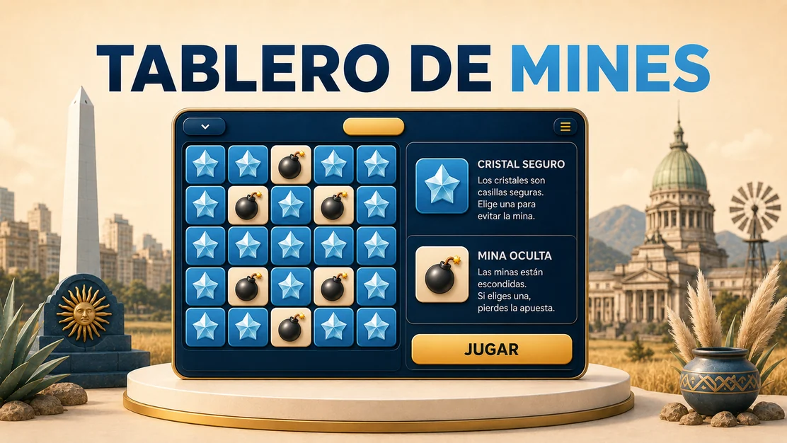 Tablero de Mines: casillas seguras y minas ocultas