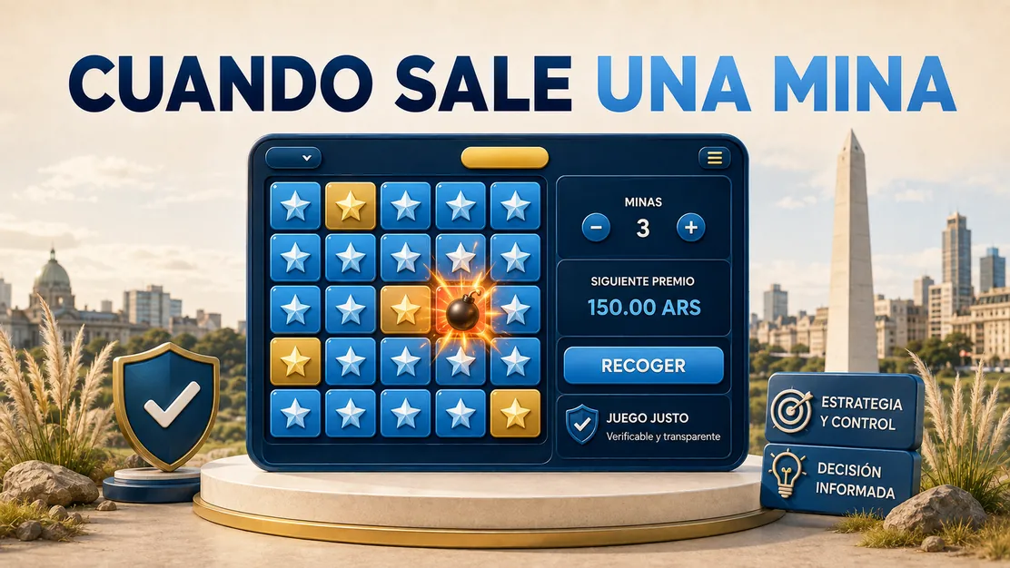 Una mina descubierta termina la ronda y la apuesta se pierde