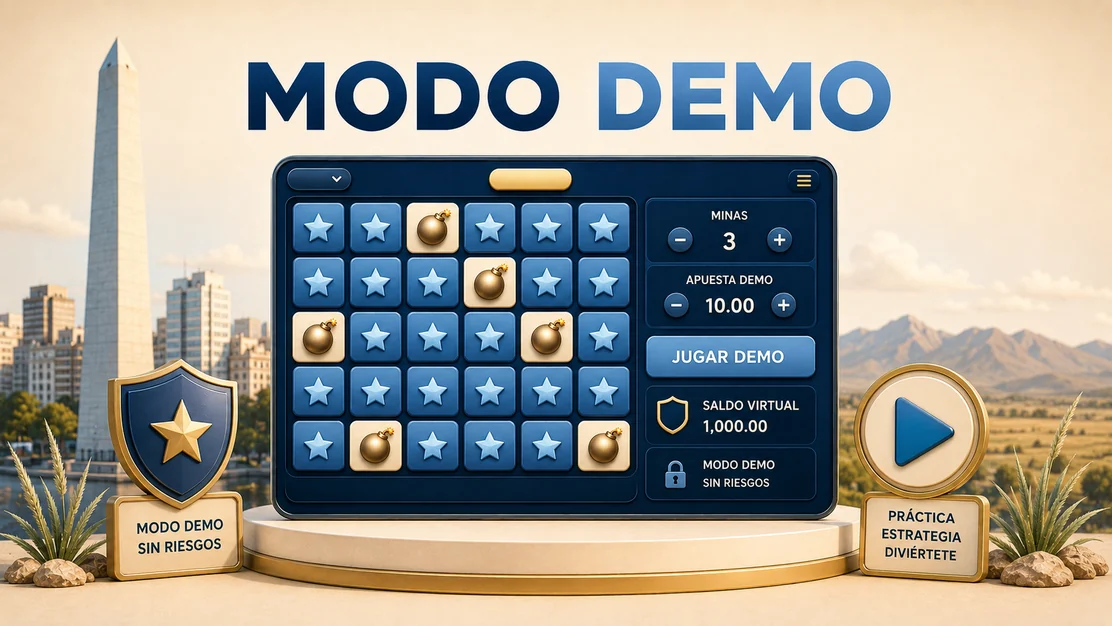 Modo demo de Mines con saldo virtual y sin riesgo