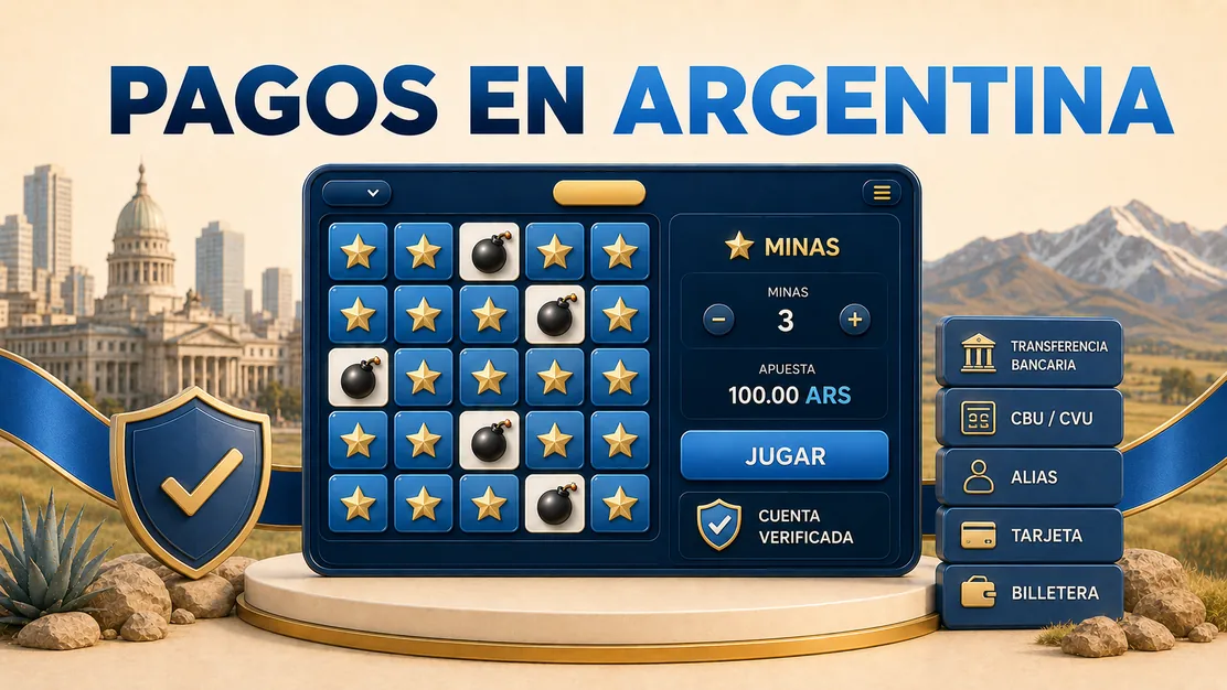 Métodos de pago disponibles para jugar Mines en Argentina