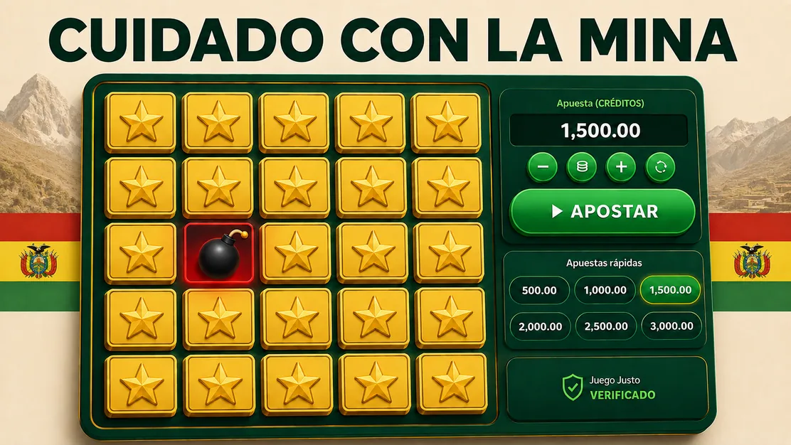 Bomba activada en el tablero de Mines con explosión controlada
