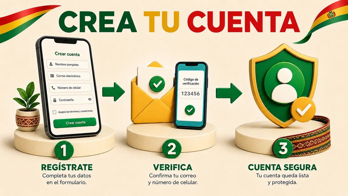 Registro para jugar Mines desde Bolivia con datos personales correctos