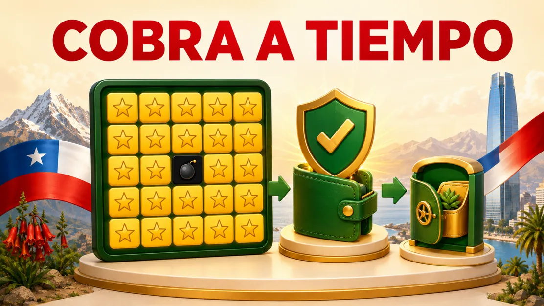 Multiplicador y botón de retiro: cobrar a tiempo en Mines
