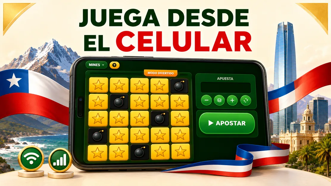 Mines abierto en el celular durante una partida rápida