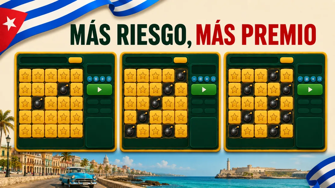 Multiplicador de Mines creciendo con cada estrella descubierta