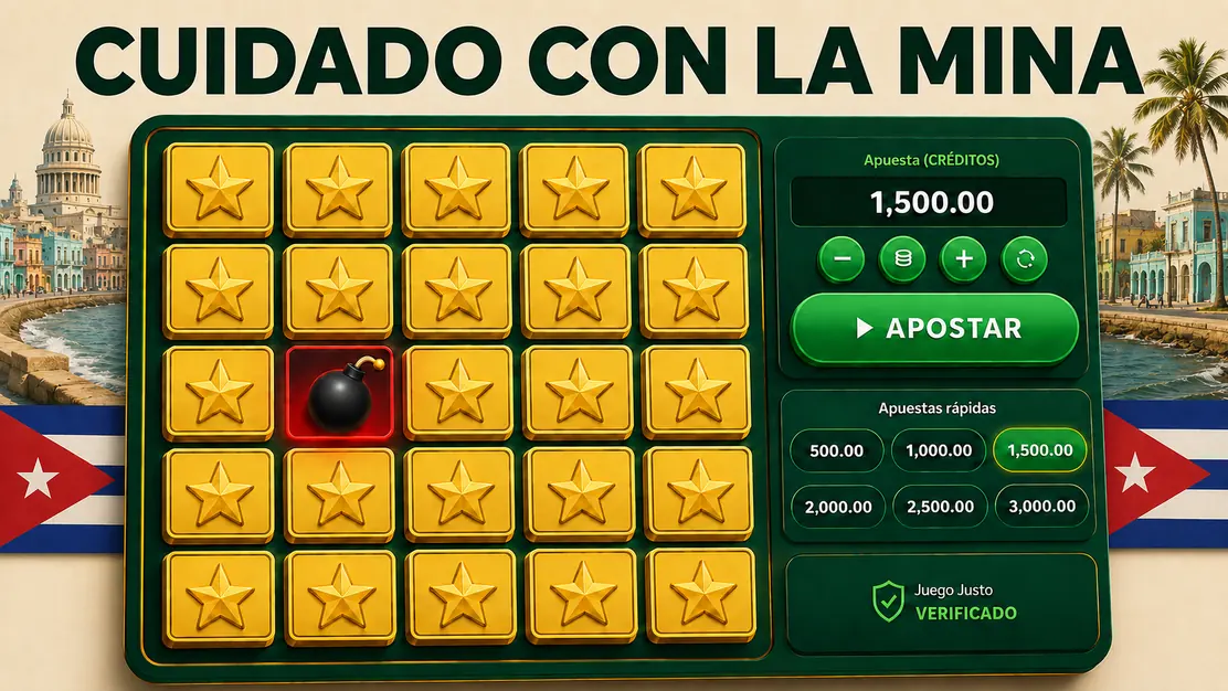 Bomba activada en el tablero de Mines con explosión controlada