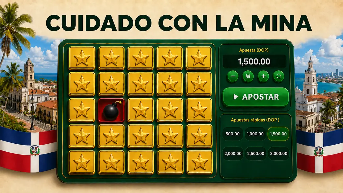 Mina activada en el tablero de Mines con explosión controlada