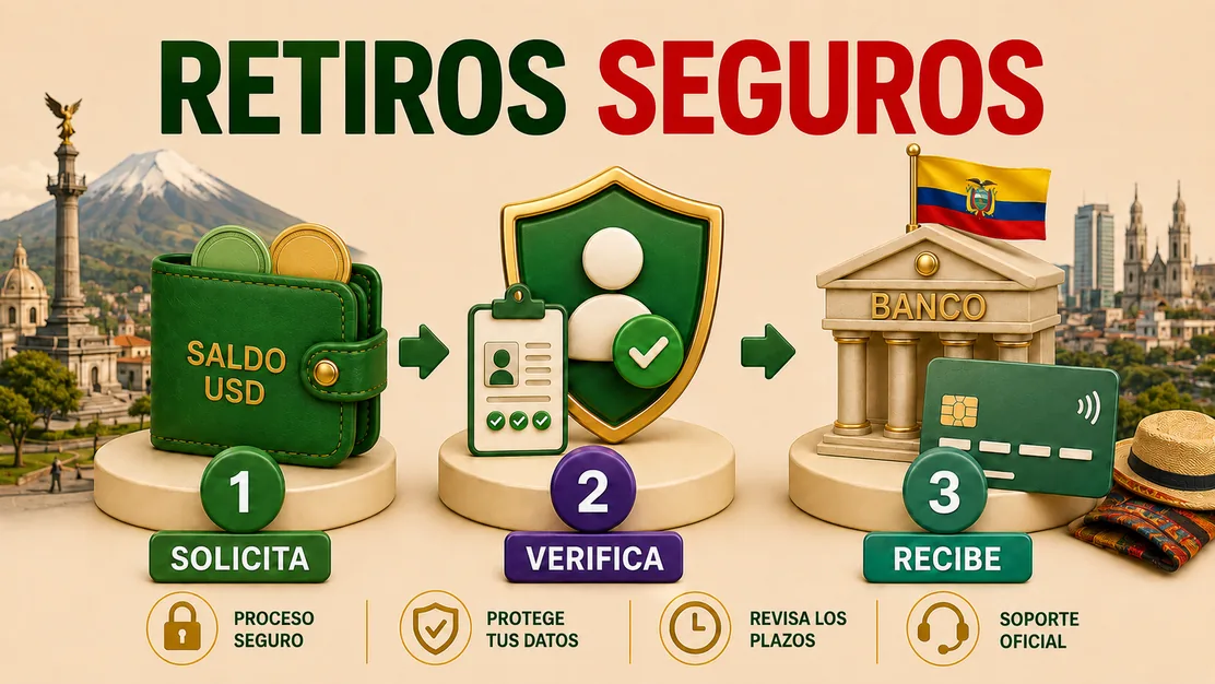Retiro de saldo de Mines hacia una cuenta ecuatoriana verificada