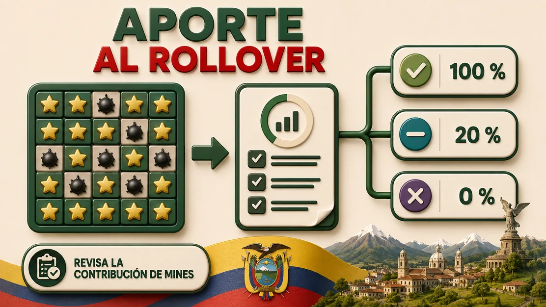 Juego Mines alimentando parcialmente un medidor de rollover
