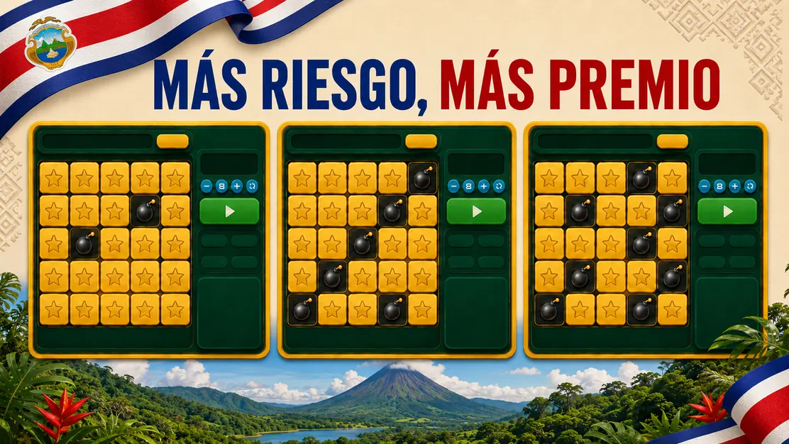 Multiplicador de Mines creciendo con cada estrella descubierta