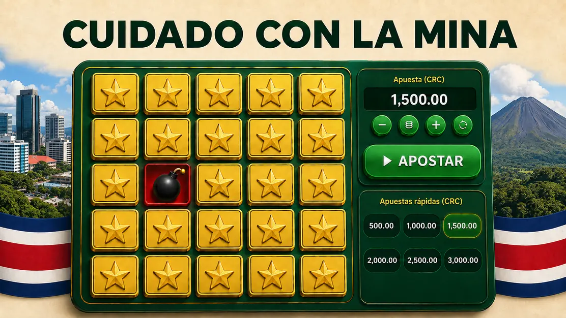 Mina activada en el tablero de Mines con explosión controlada