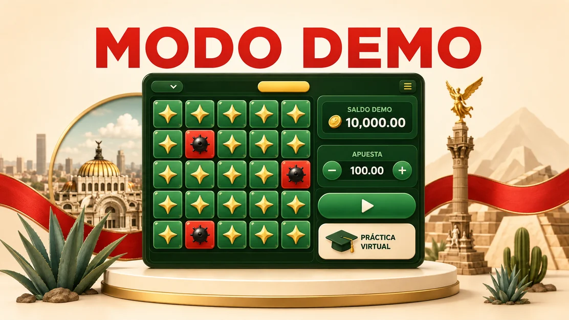 Modo demo de Mines con saldo virtual y sin riesgo
