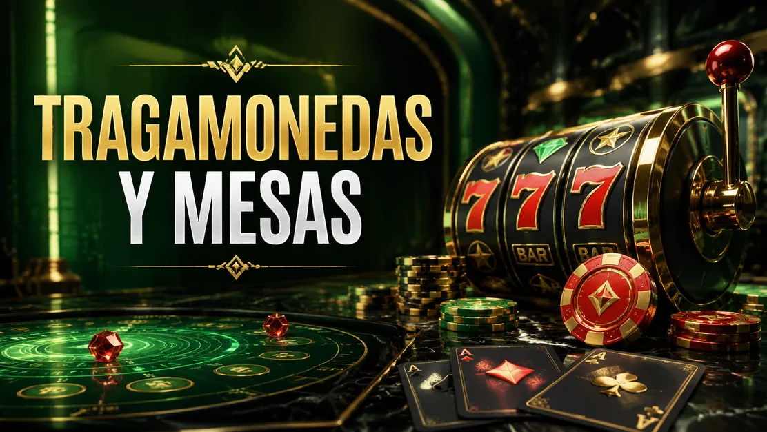 Tragamonedas y mesas del catálogo disponible en México