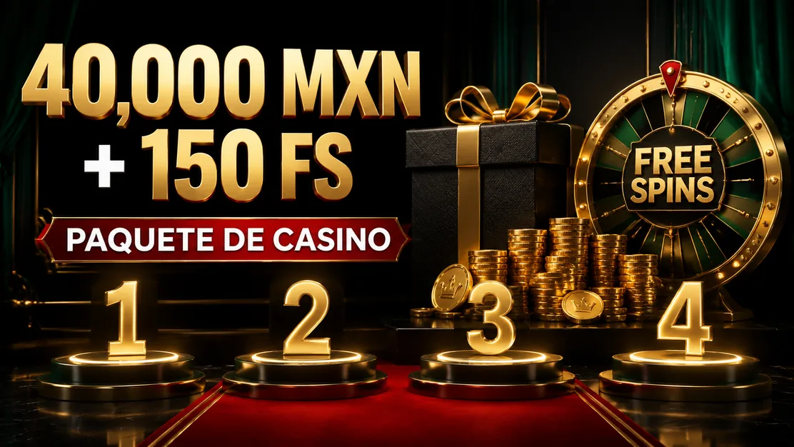 Paquete de casino mexicano dividido en cuatro depósitos y 150 giros gratis