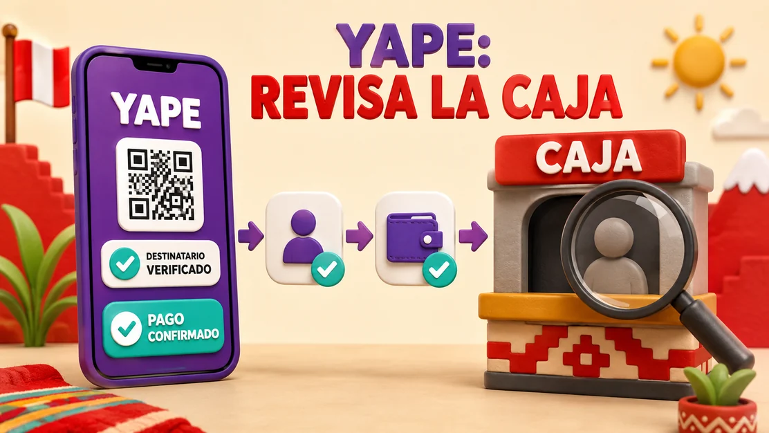 Celular con Yape, QR verificado y confirmación del movimiento antes de depositar