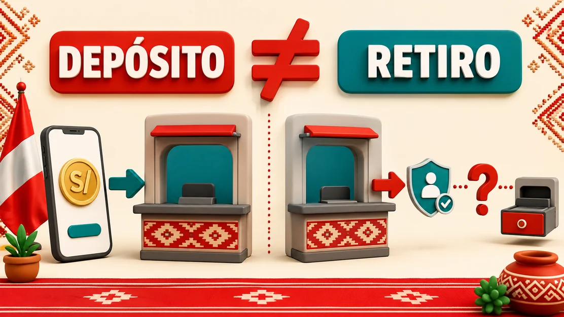 Flujo de depósito separado de un retiro sujeto a verificación y método disponible