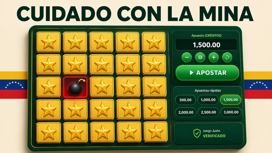 Mina activada en el tablero de Mines con explosión controlada